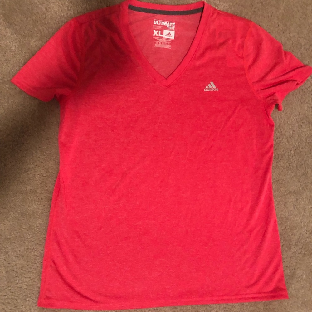 Hot Pink Adidas V-neck Ultimate T-Shirt - NWT